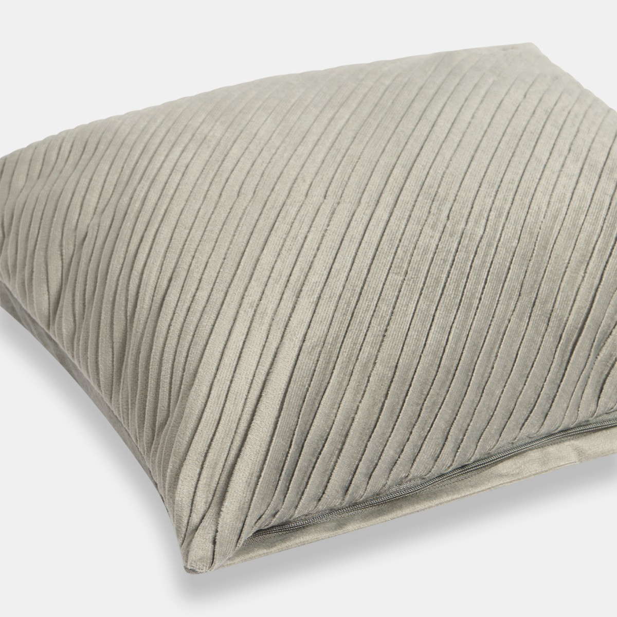 OHS Pleated Velvet Cushion Covers - Grey>