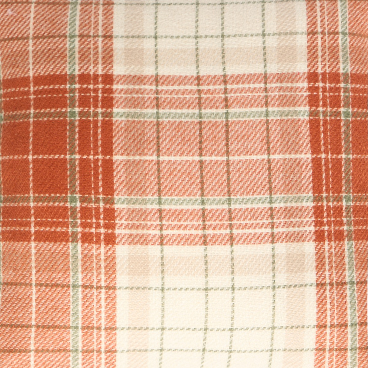OHS Woven Check Cushion Covers with Cushion - Rust>