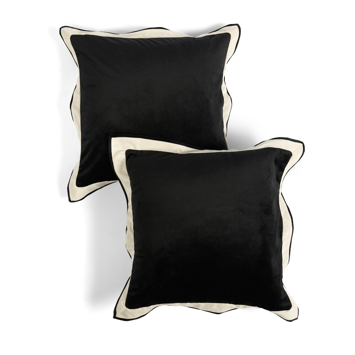 OHS Oxford Edge Cushion Cover - Black/ White>