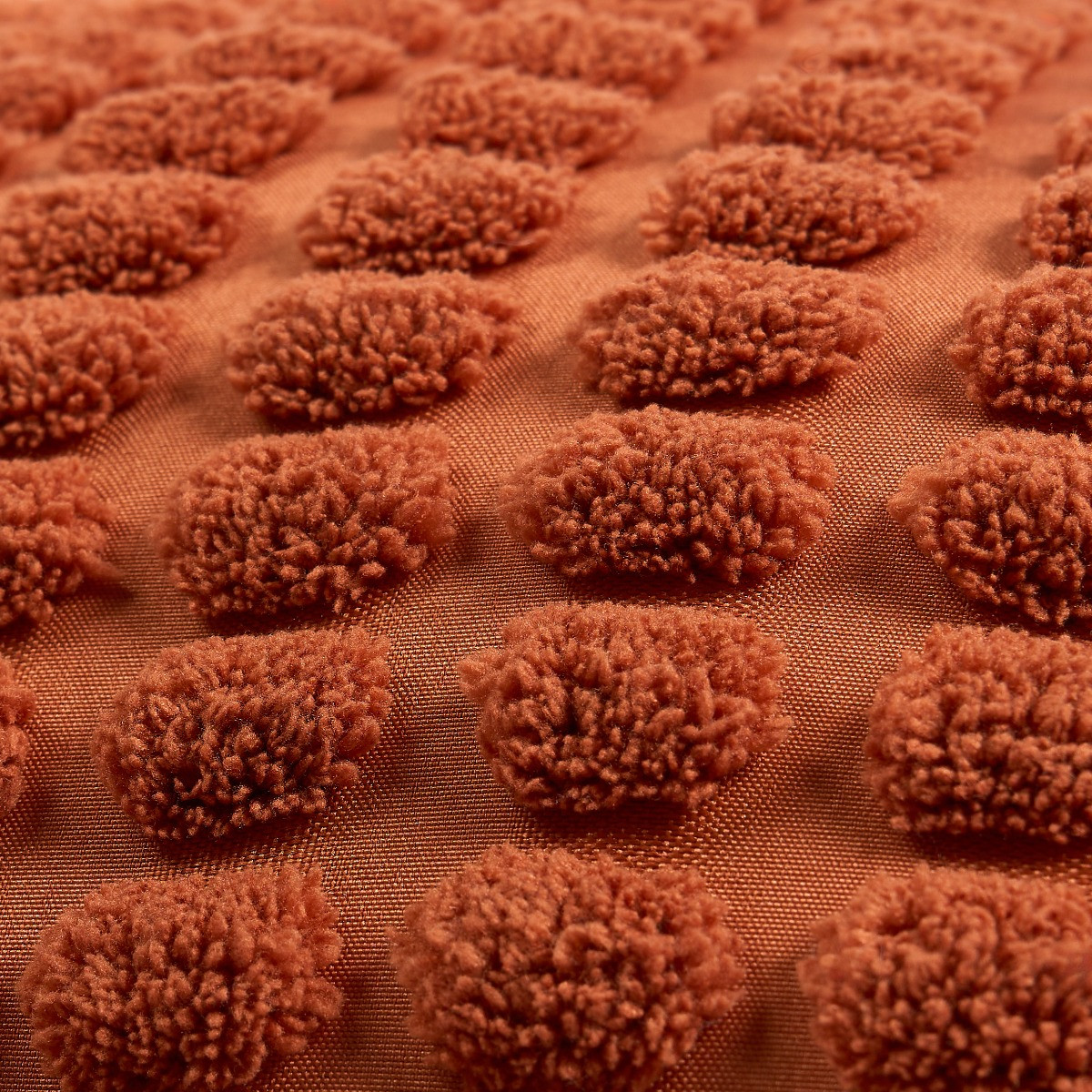 OHS 2 Pack Bobble Textured Cushion Covers, Rust - 45 x 45cm>