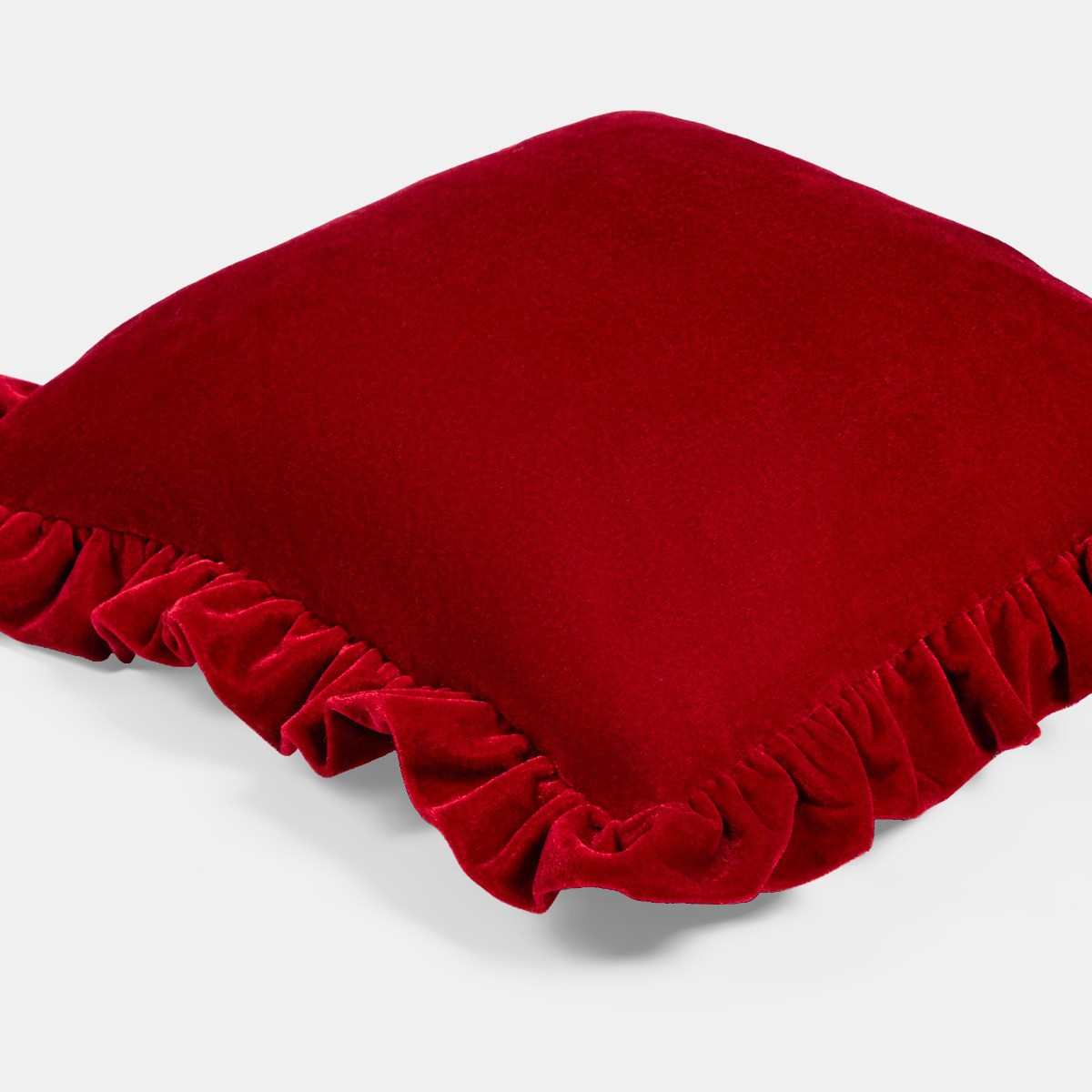OHS Velvet Plush Cushion Cover - Red>