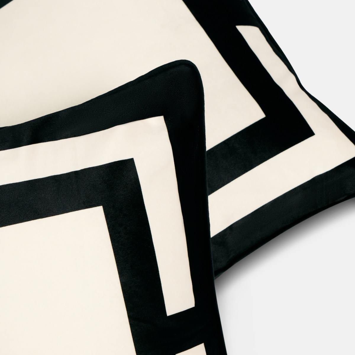 OHS Square Print Cushion Covers, Monochrome - 45 x 45cm>