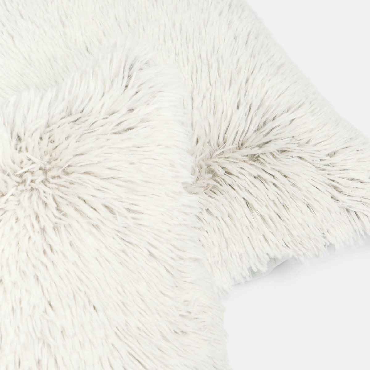 OHS Two Tone Fluffy Cushion Covers, Grey - 45 x 45cm>
