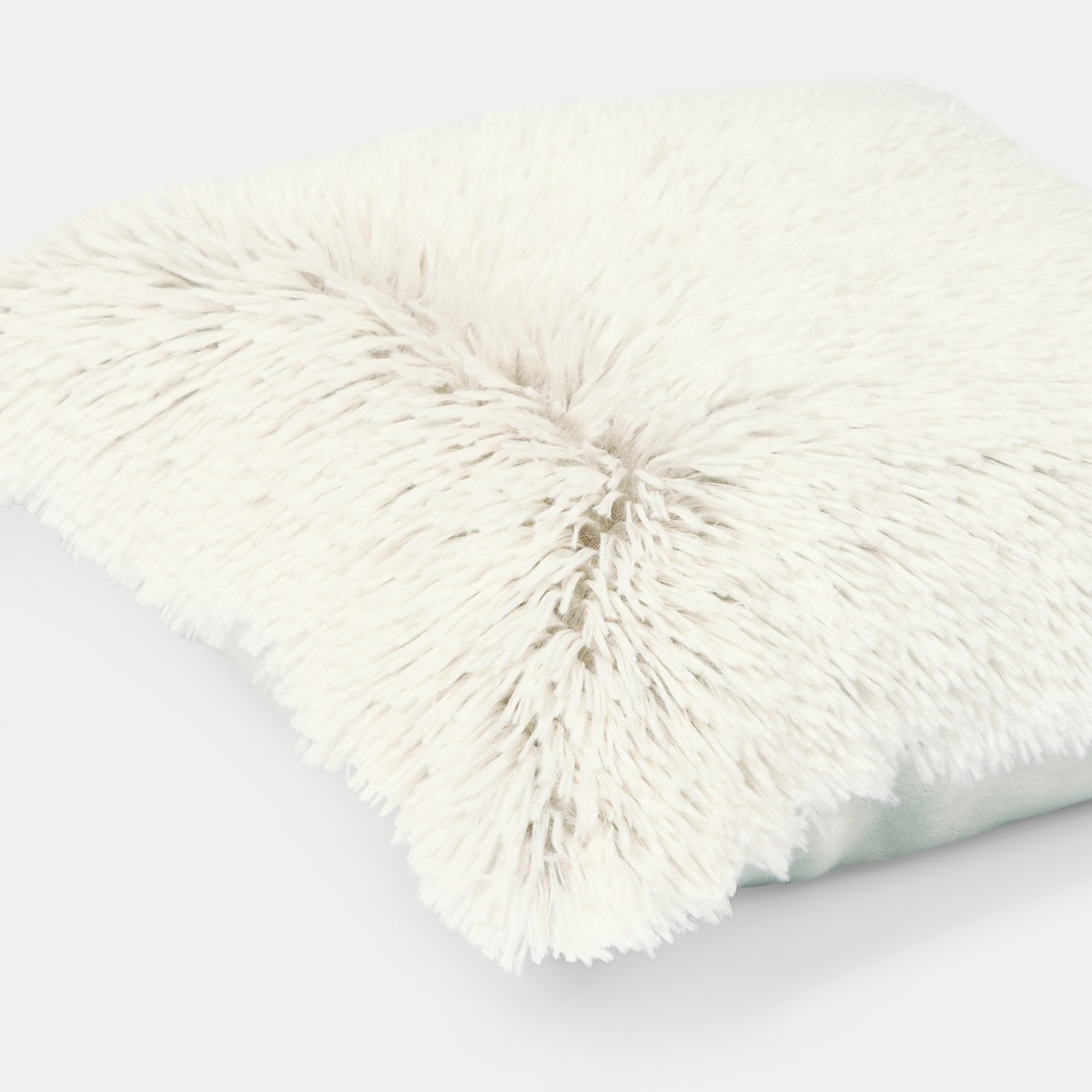 OHS Two Tone Fluffy Cushion Covers, Grey - 45 x 45cm>