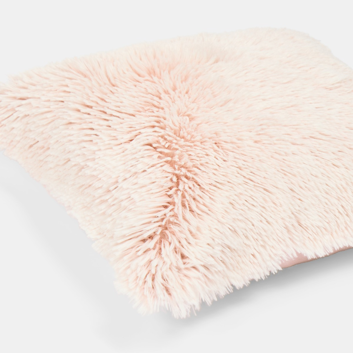 OHS Two Tone Fluffy Cushion Covers, Blush - 45 x 45cm>