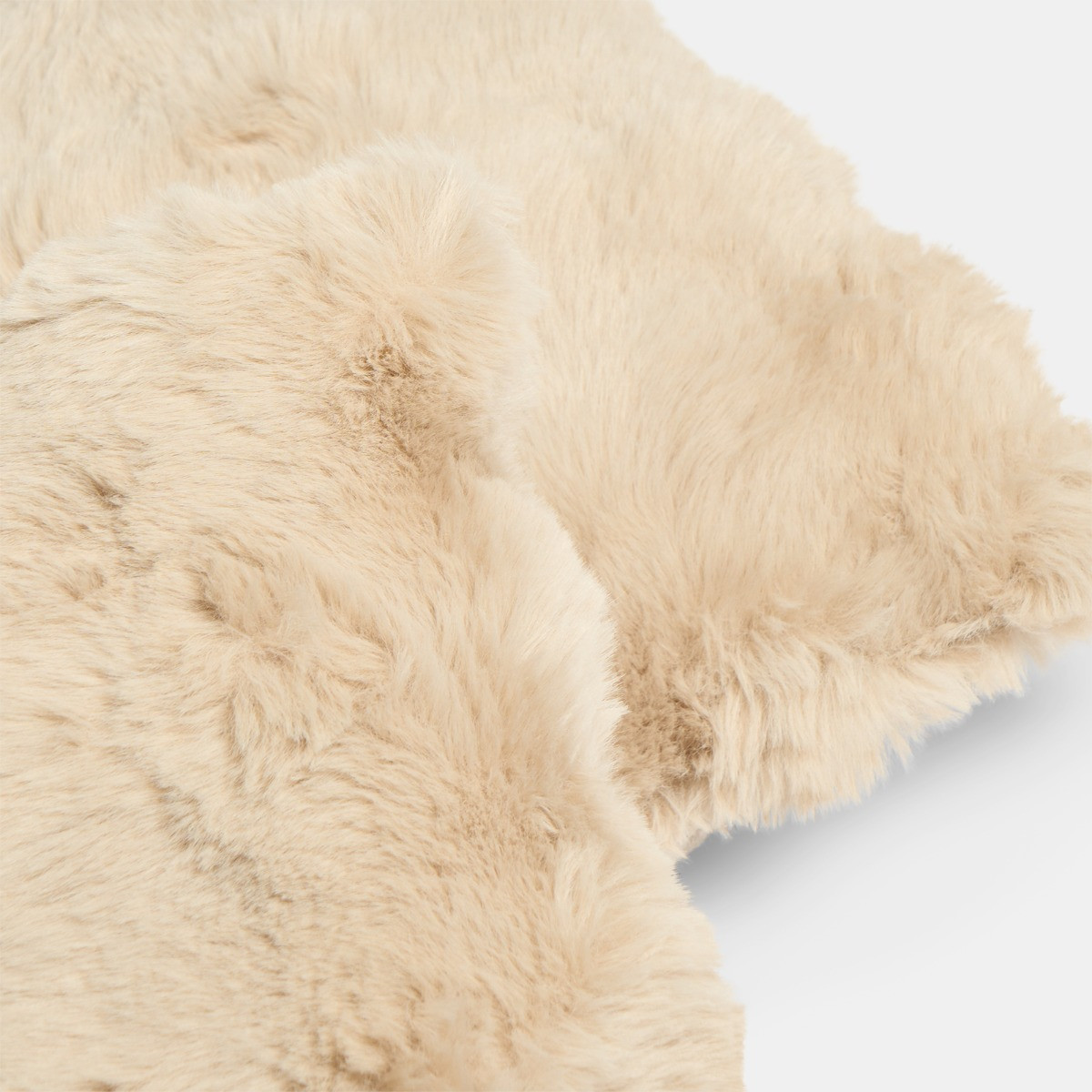 OHS Bubble Faux Fur Cushion Covers, Natural - 45 x 45cm>