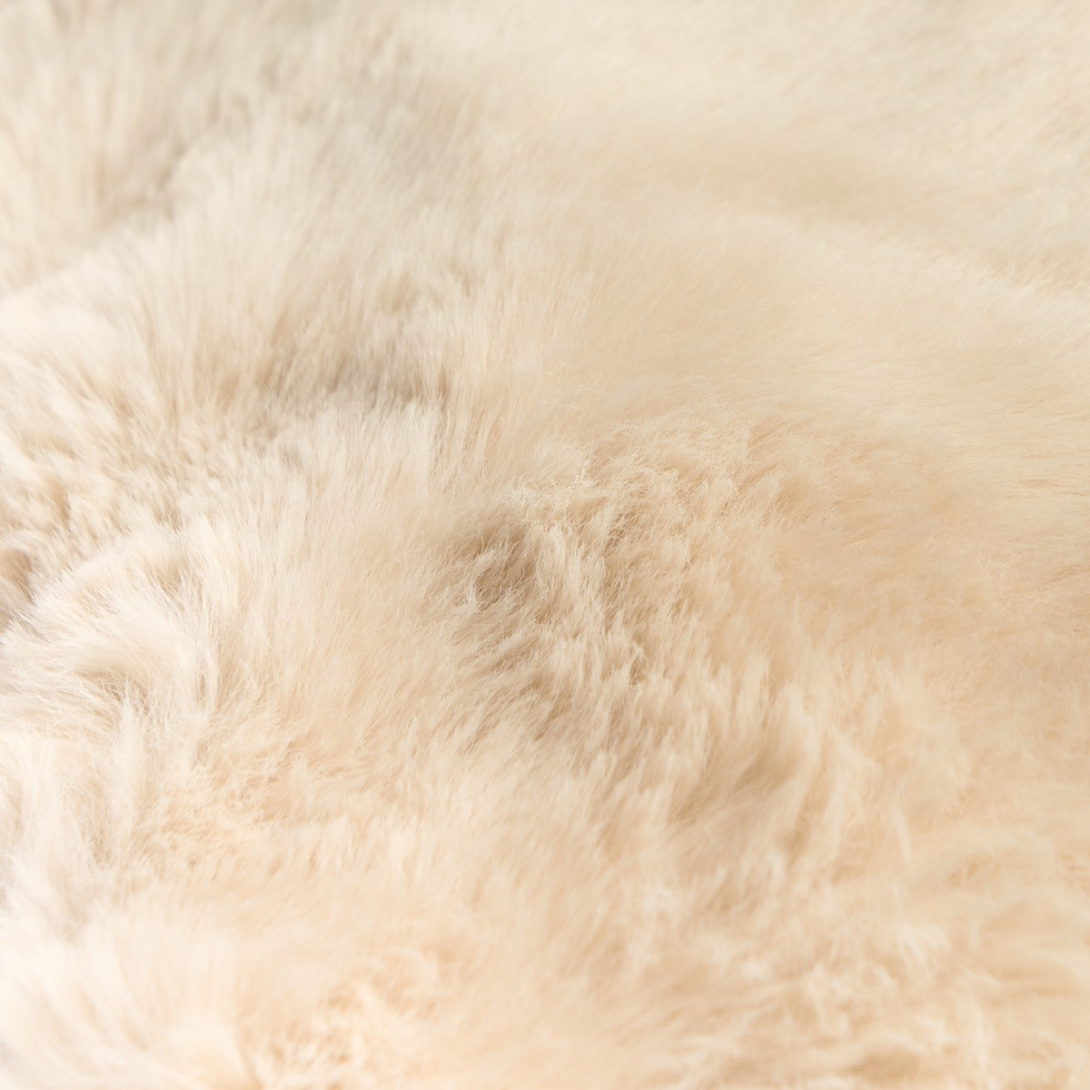 OHS Bubble Faux Fur Cushion Covers, Natural - 45 x 45cm>