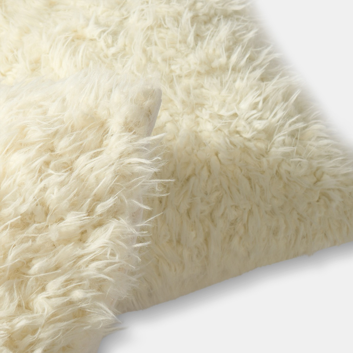 OHS Sofia Faux Fur Cushion Covers - Cream>