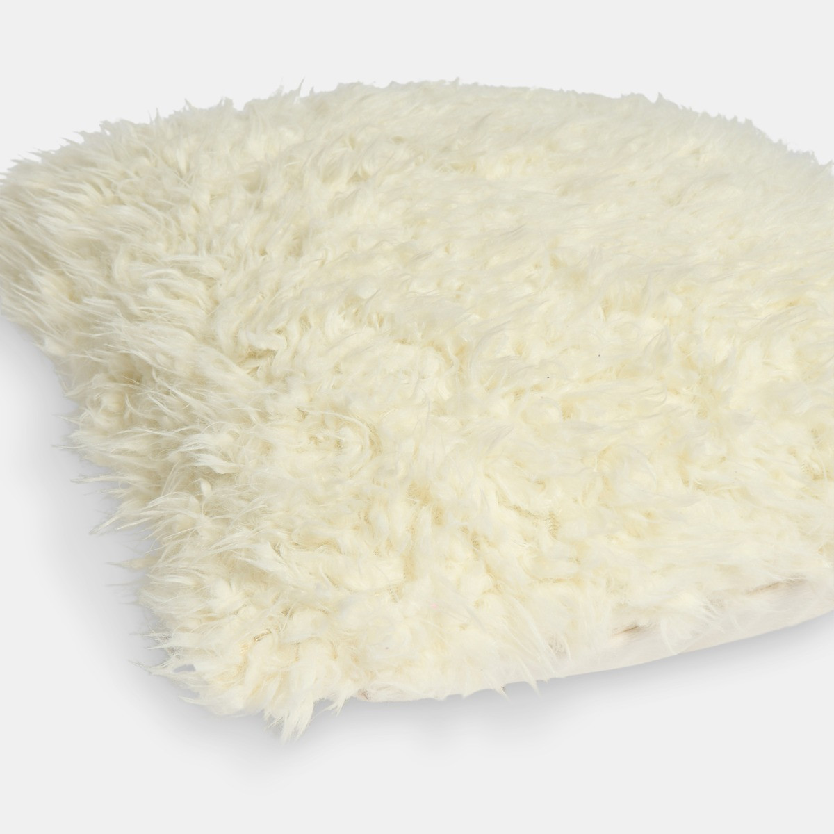 OHS Sofia Faux Fur Cushion Covers - Cream>