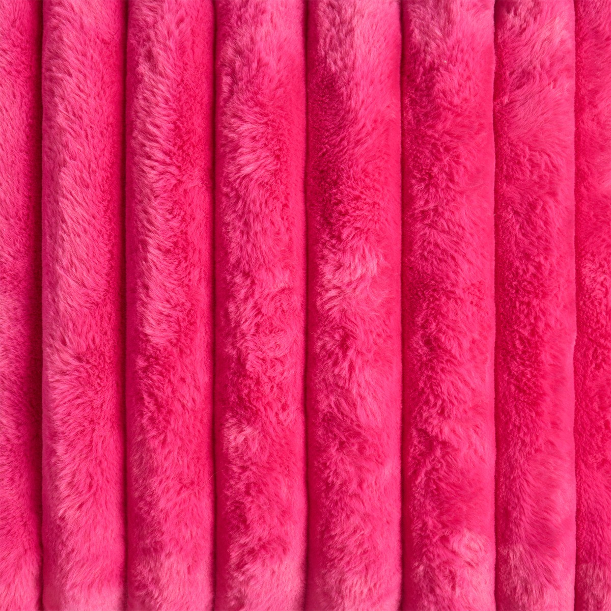 OHS Jumbo Faux Fur Rib Cushion Covers - Hot Pink>