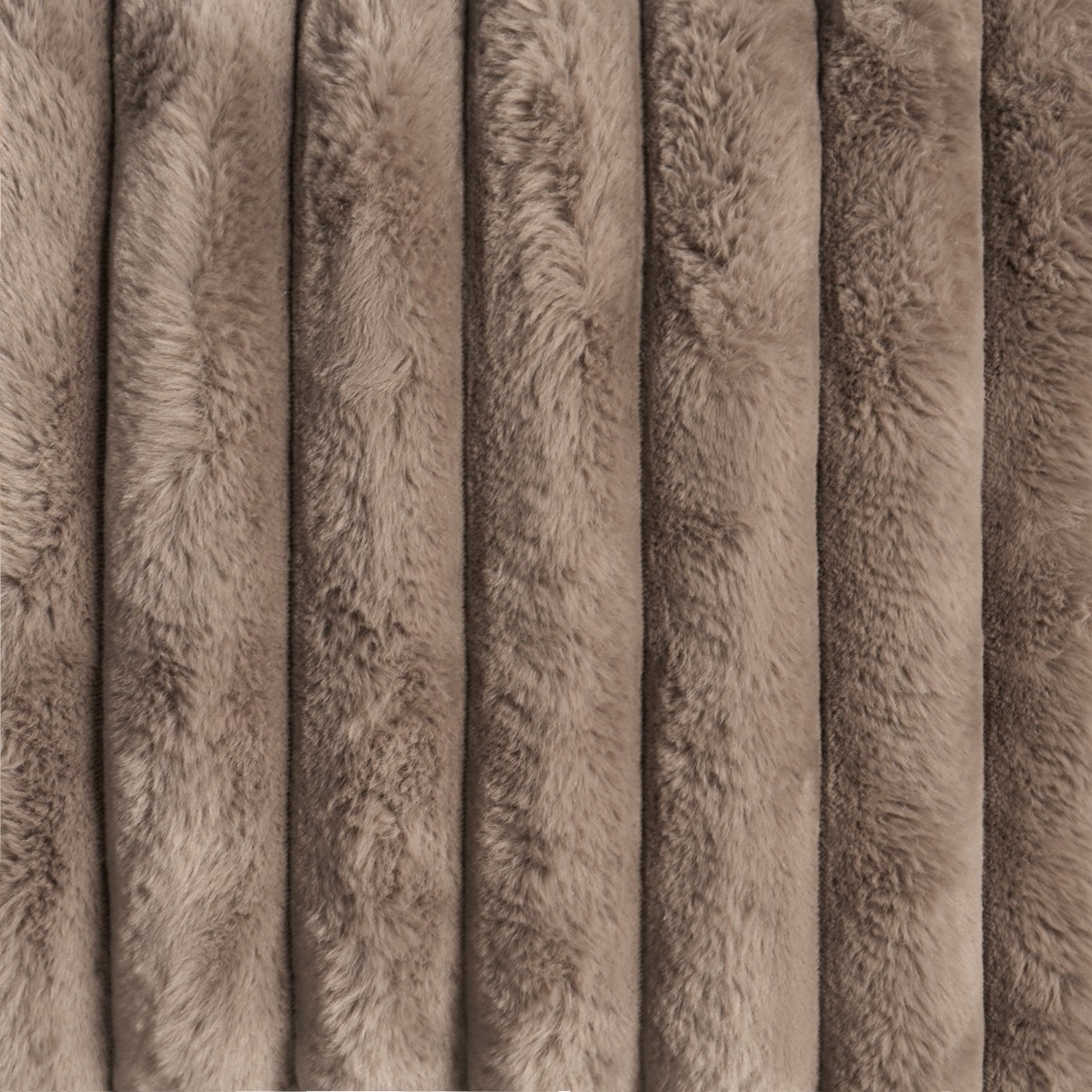 OHS Jumbo Faux Fur Rib Cushion Covers - Mink>
