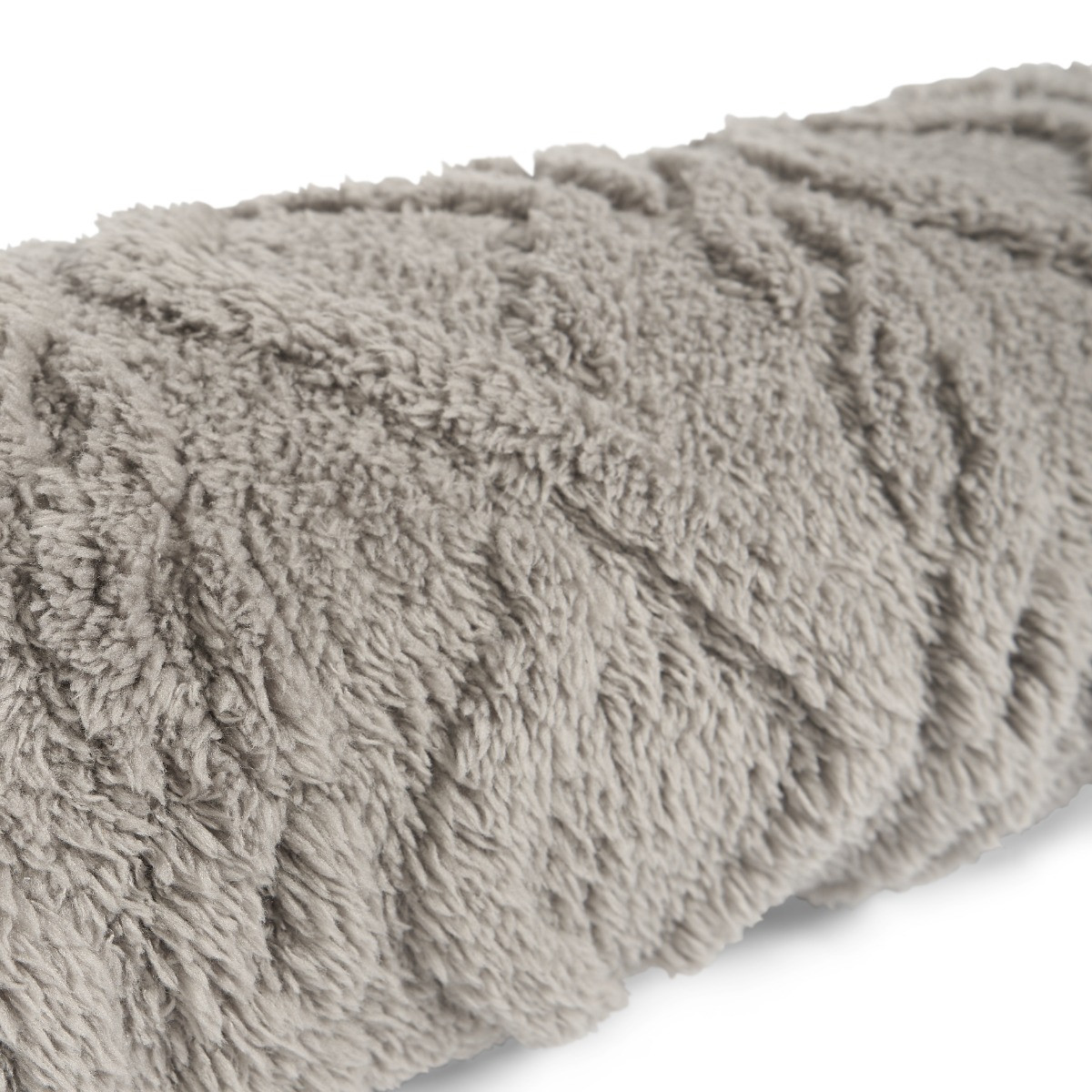 OHS Cable Knit Draught Excluder - Grey>