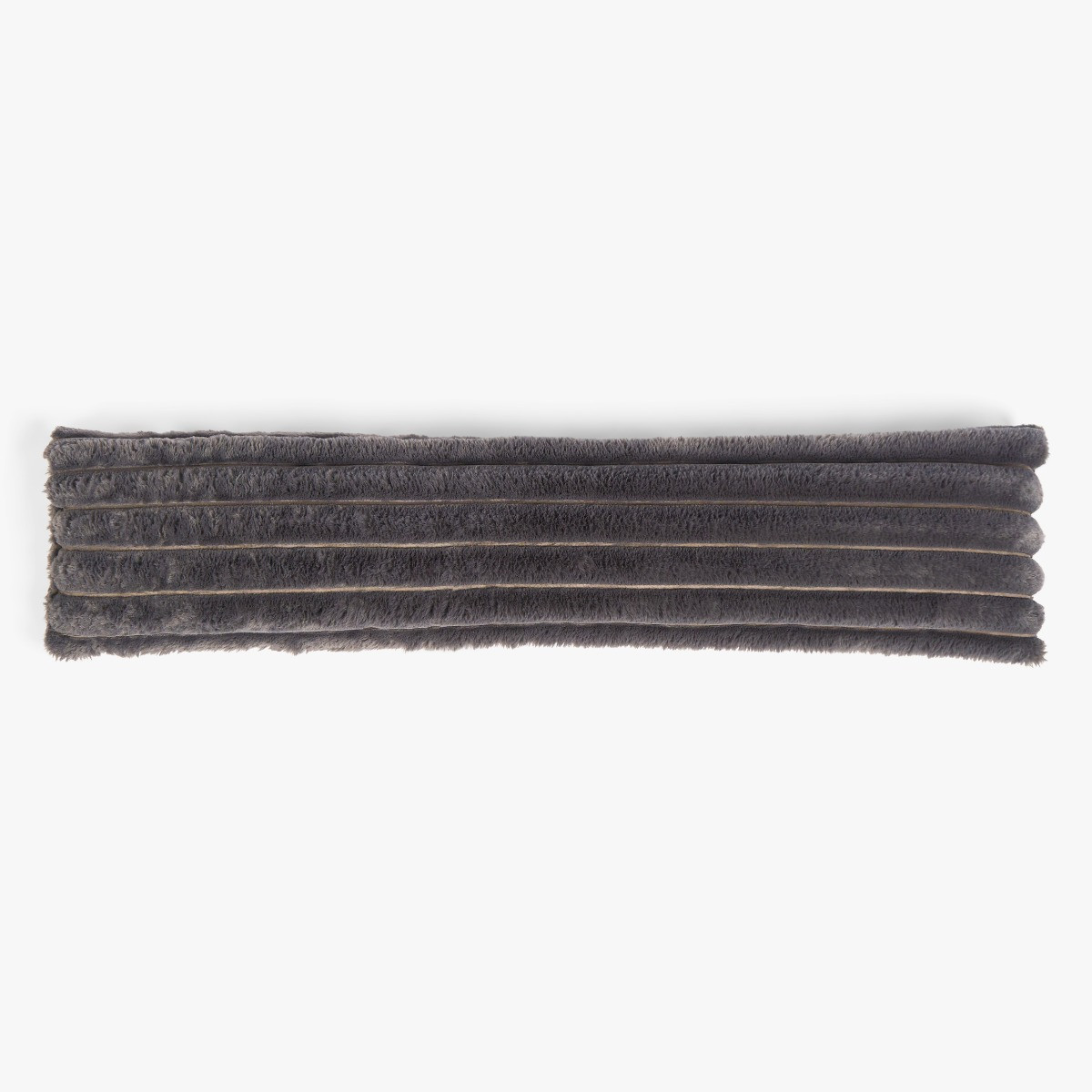 OHS Ribbed Fur Draught Excluder - Charcoal >
