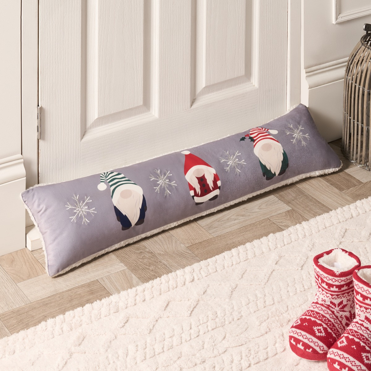 OHS Christmas Gonk Draught Excluder - Grey>