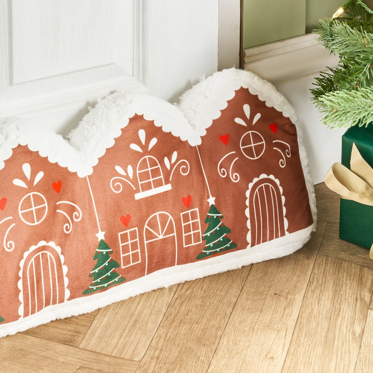 OHS Gingerbread House Draught Excluder - Brown>