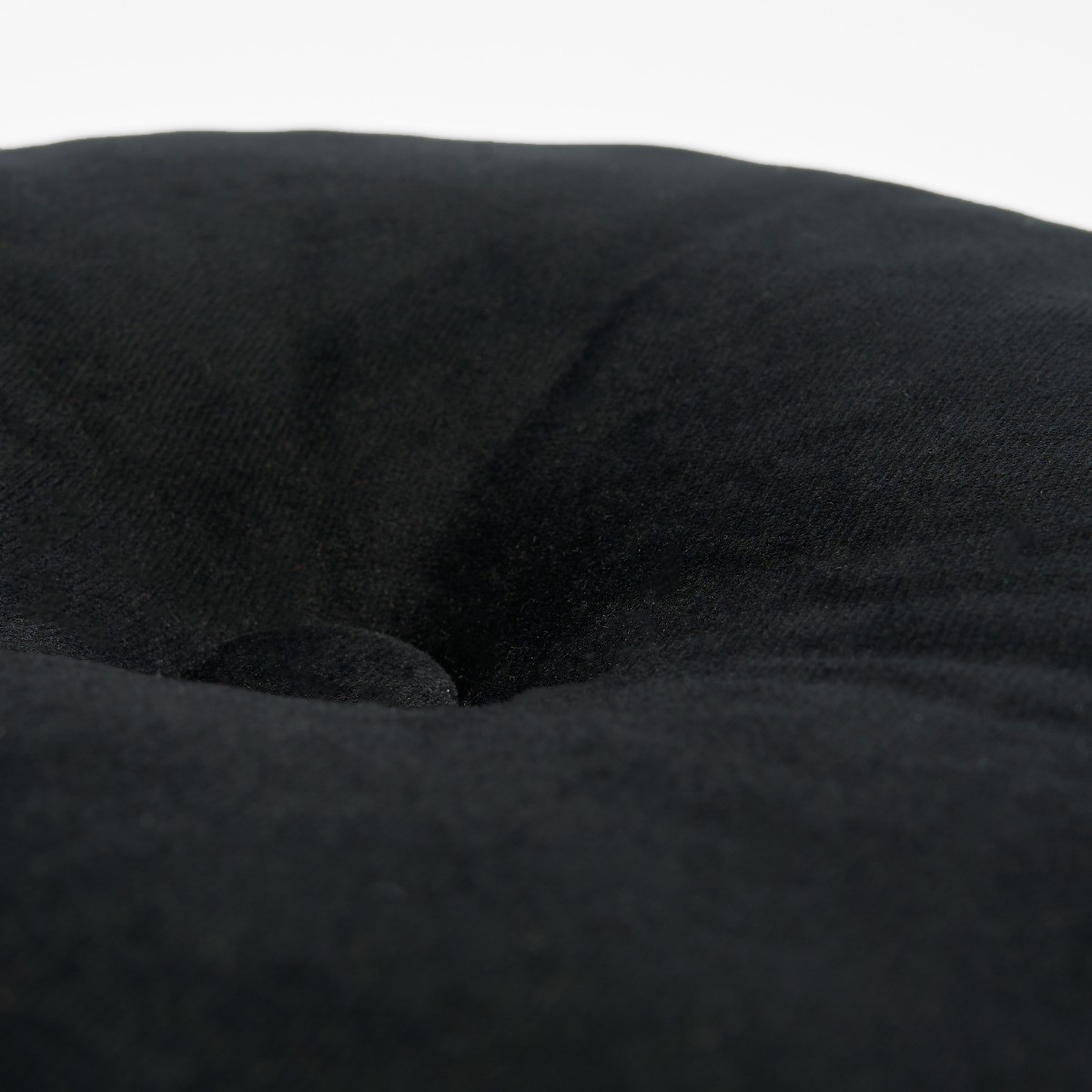 OHS Velvet Round Shaped Cushion, Black/Cream>