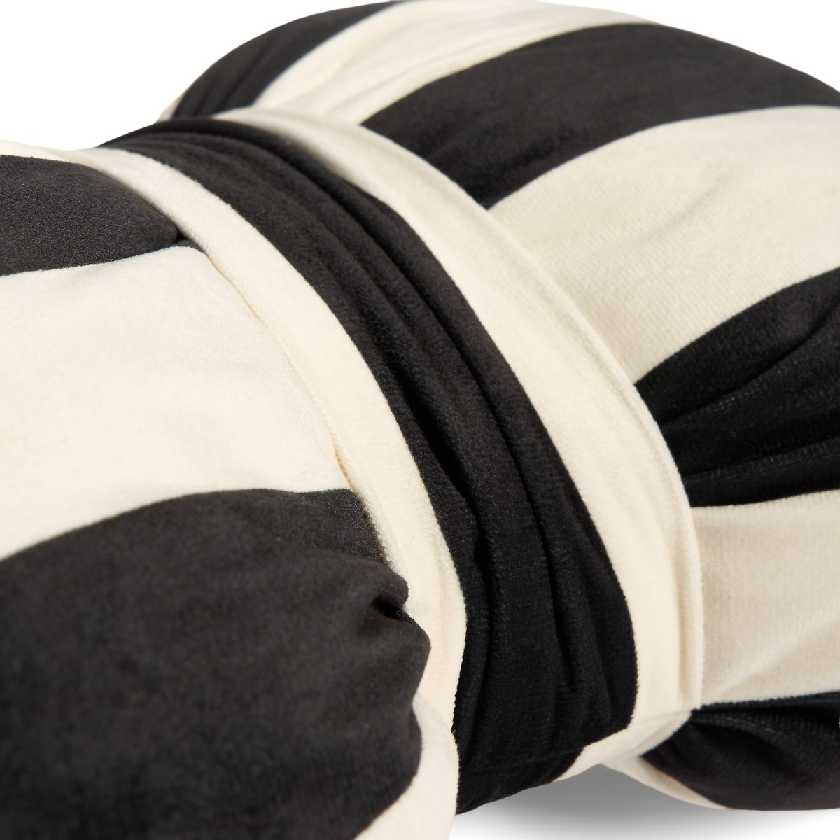 OHS Striped Bow Shaped Cushion - Monochrome>