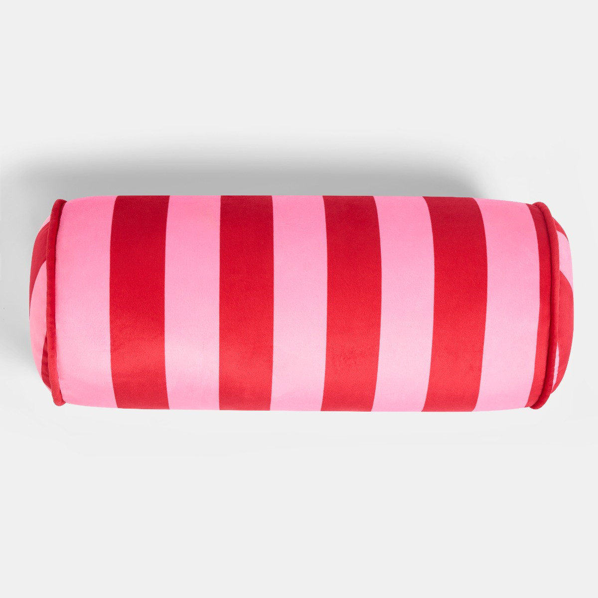 OHS Stripe Bolster Pillow  - Pink/Red>