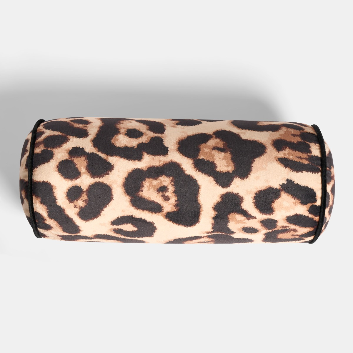 OHS Leopard Print Bolster Pillow - Natural>