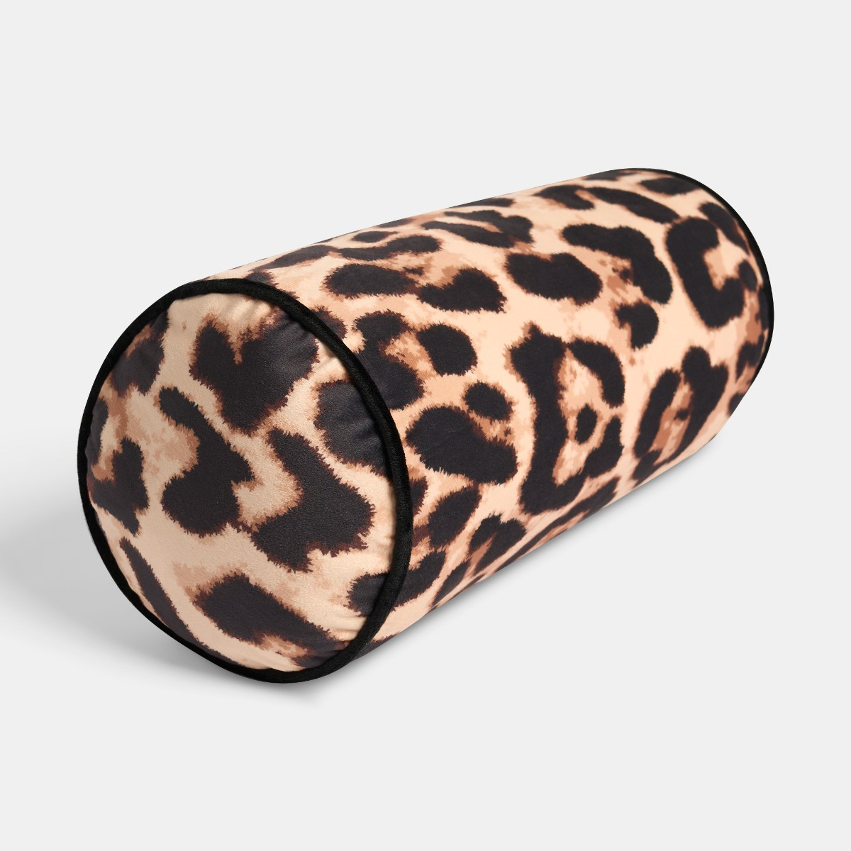 OHS Leopard Print Bolster Pillow - Natural>
