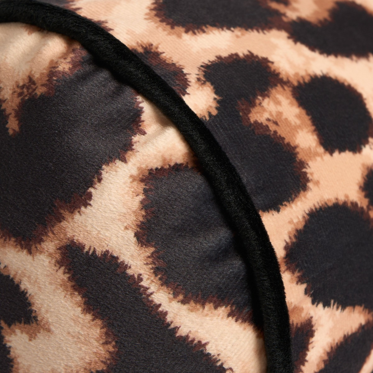 OHS Leopard Print Bolster Pillow - Natural>