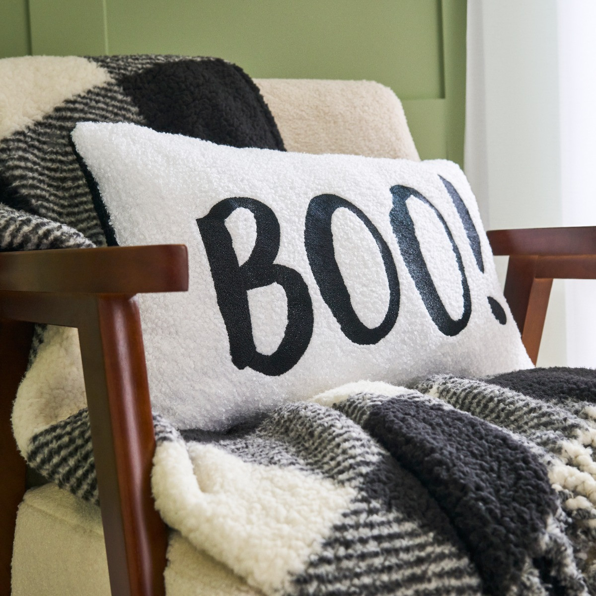 OHS Boucle "BOO" Cushion - Monochrome>