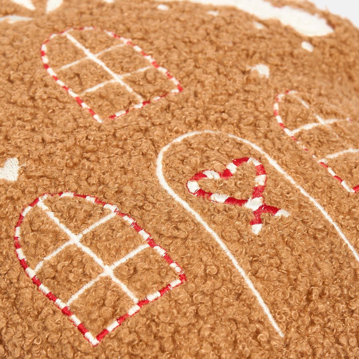 OHS Gingerbread House Cushion - Brown>