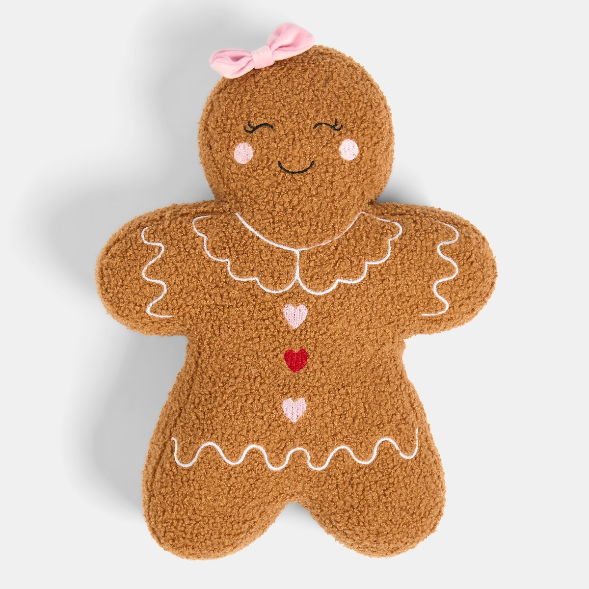OHS Toffee the Gingerbread Girl Cushion - Brown>