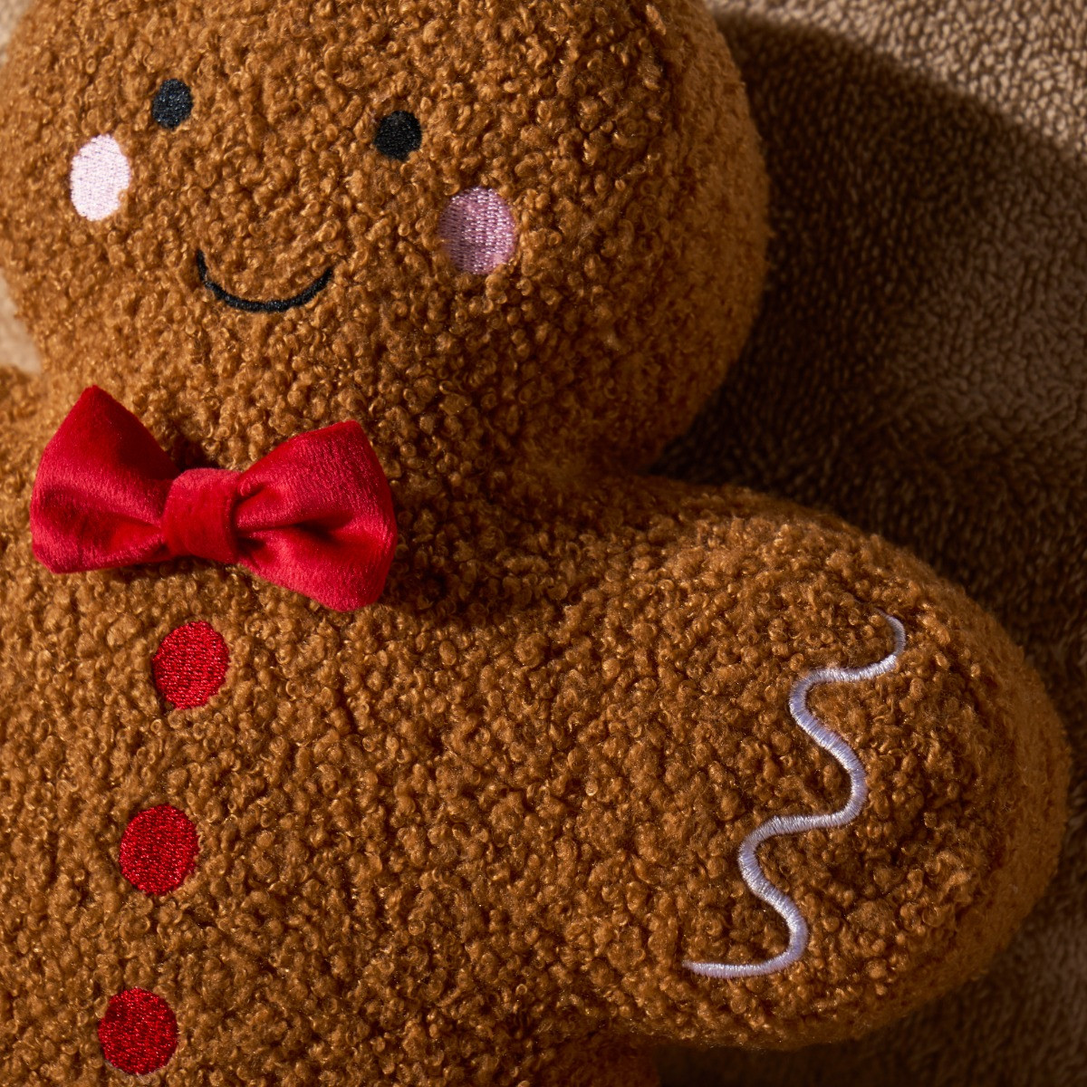 OHS Nutmeg the Gingerbread Boy Cushion - Brown>