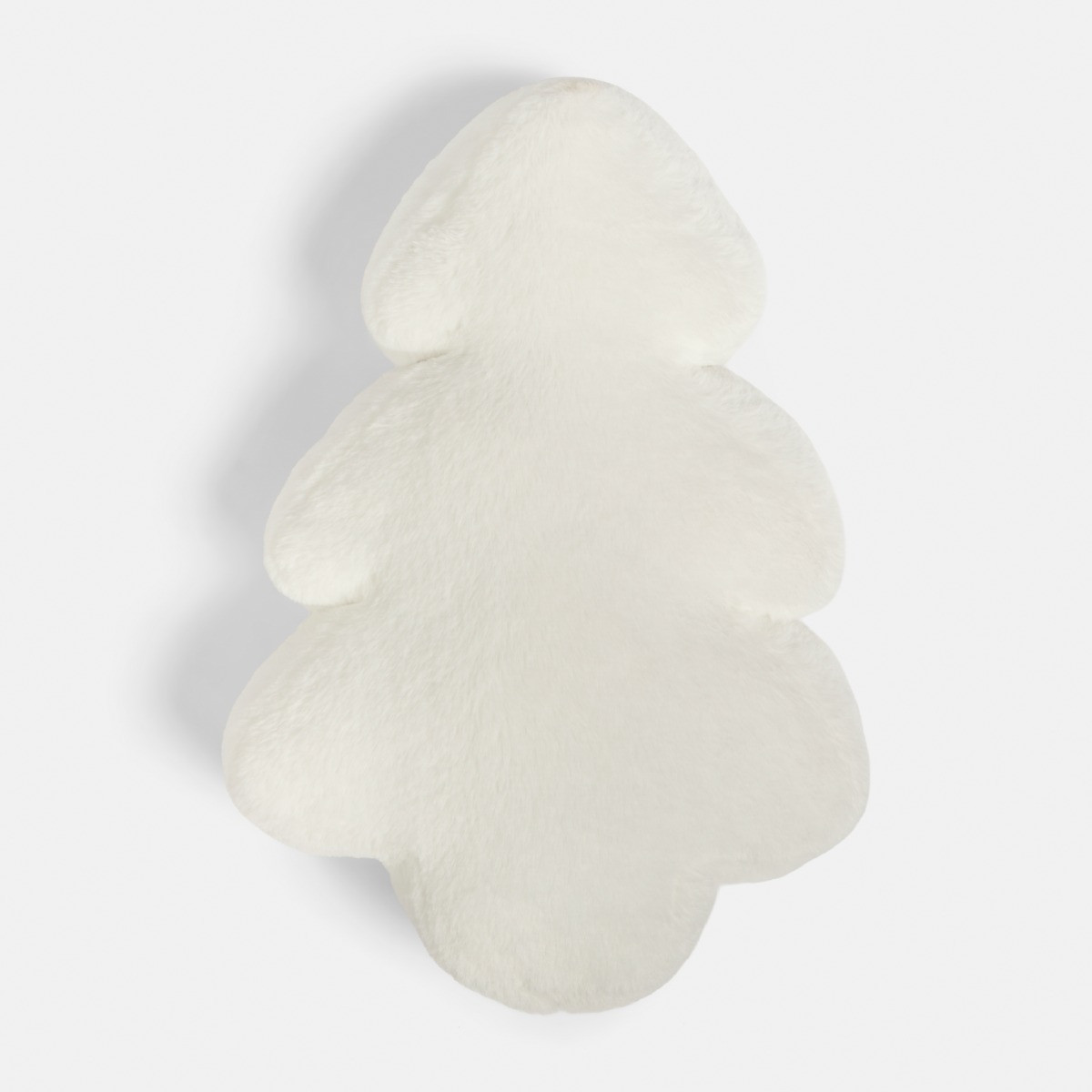 OHS Faux Fur Winter Tree Cushion - White>