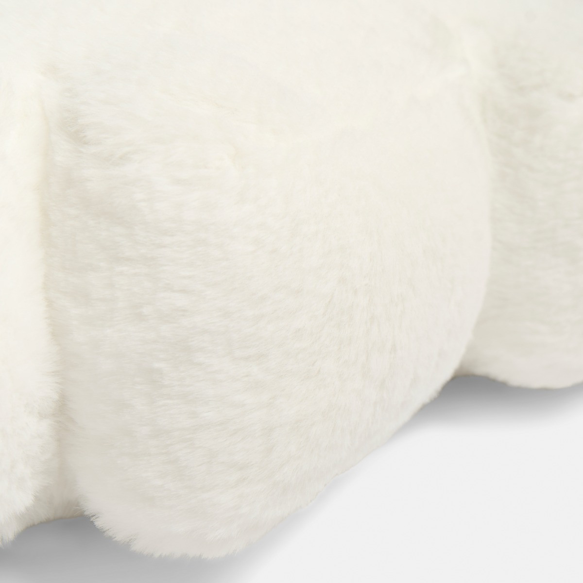 OHS Faux Fur Winter Tree Cushion - White>