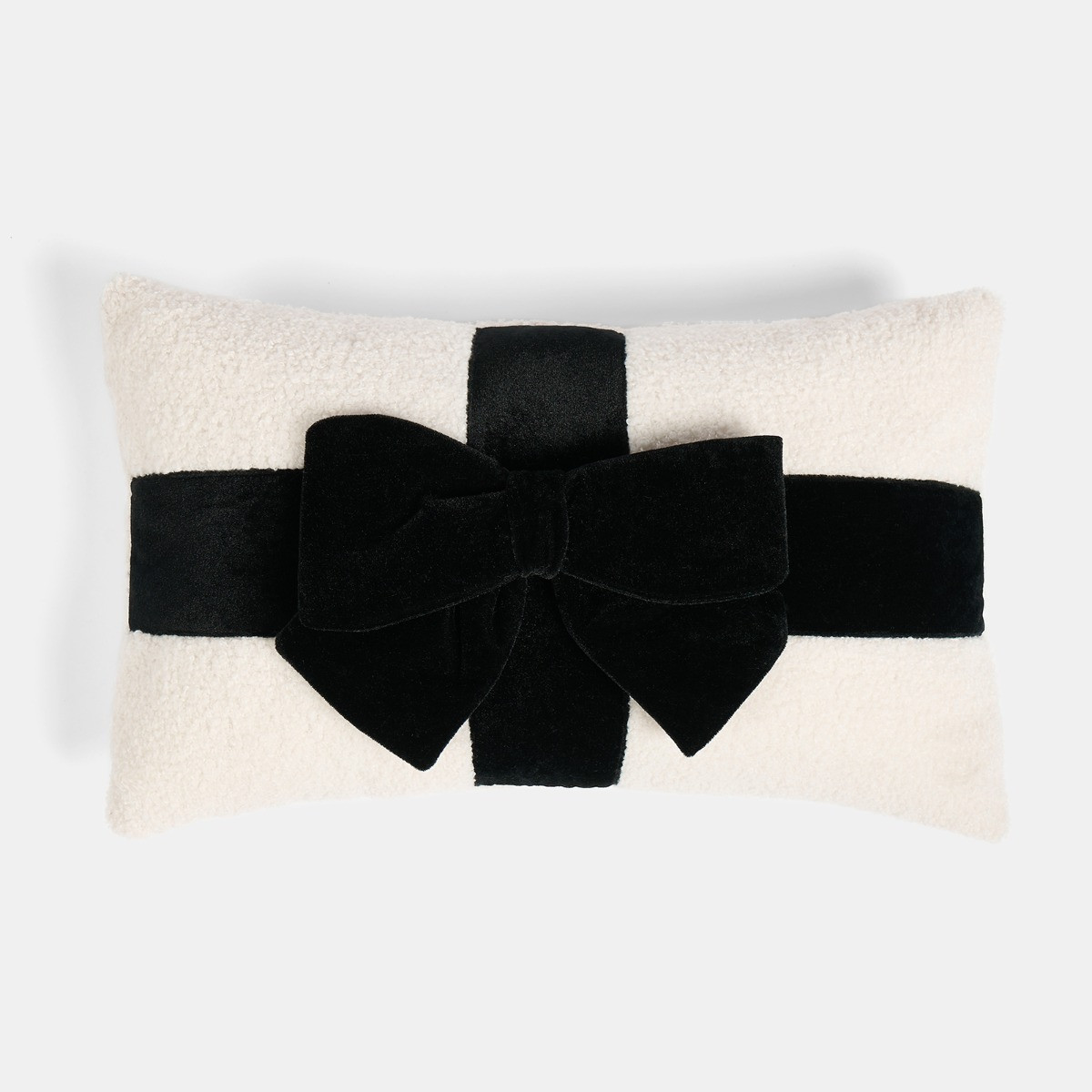 OHS Bow Wrapped Cushion - Monochrome>