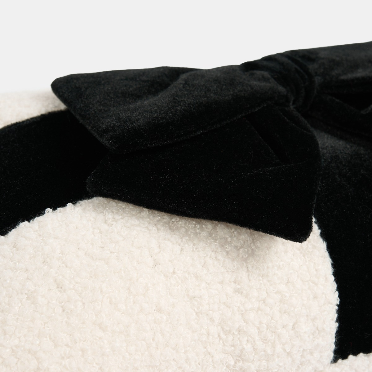 OHS Bow Wrapped Cushion - Monochrome>