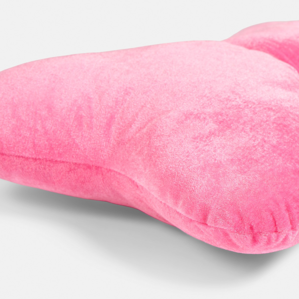 OHS Velvet Bow Shaped Cushion - Pink >