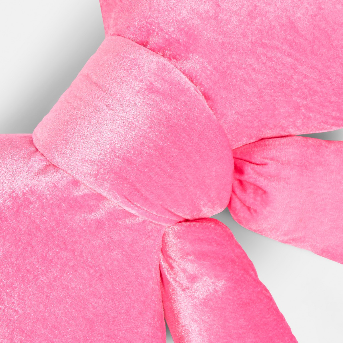 OHS Velvet Bow Shaped Cushion - Pink >