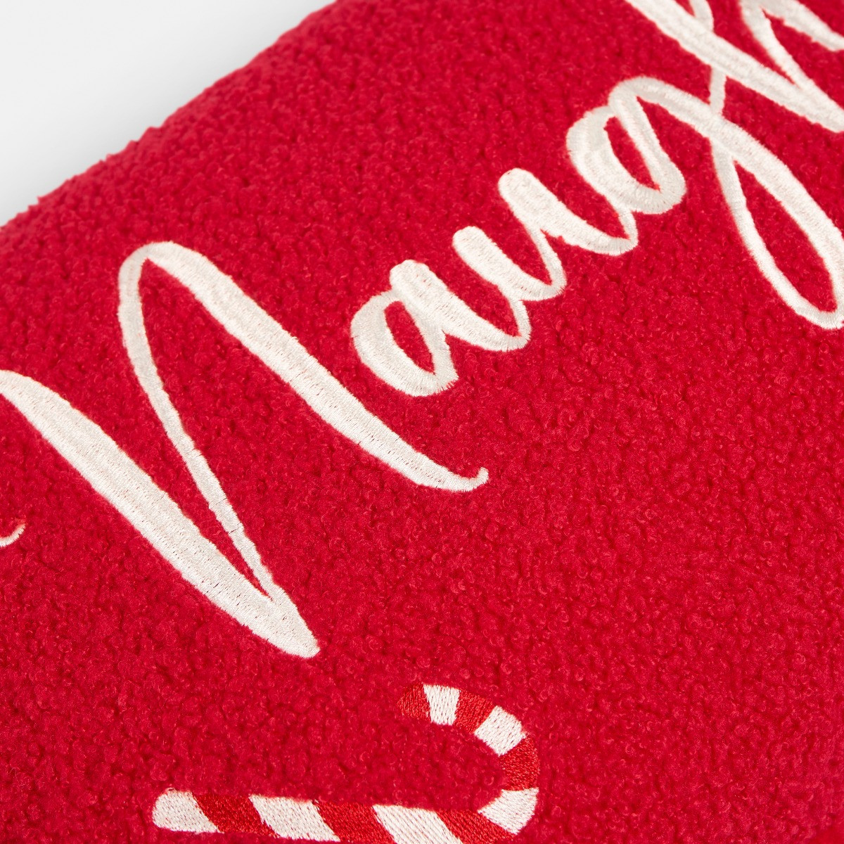 OHS Naughty And Nice Filled Cushion - Red/Cream>