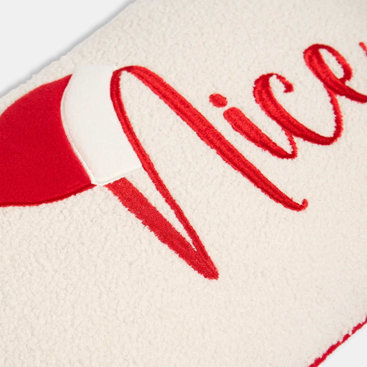 OHS Naughty And Nice Filled Cushion - Red/Cream>