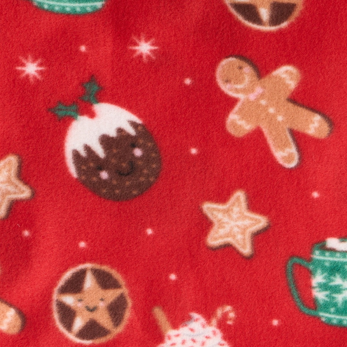 OHS Festive Christmas Treats Fleece Throw - Red>