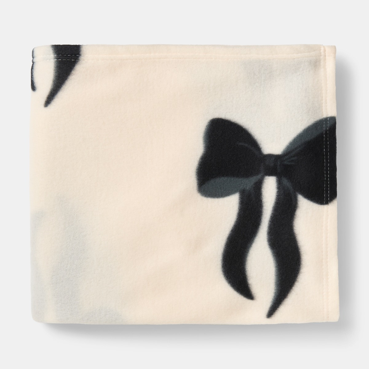 OHS Bow Print Fleece Throw - Monochrome>