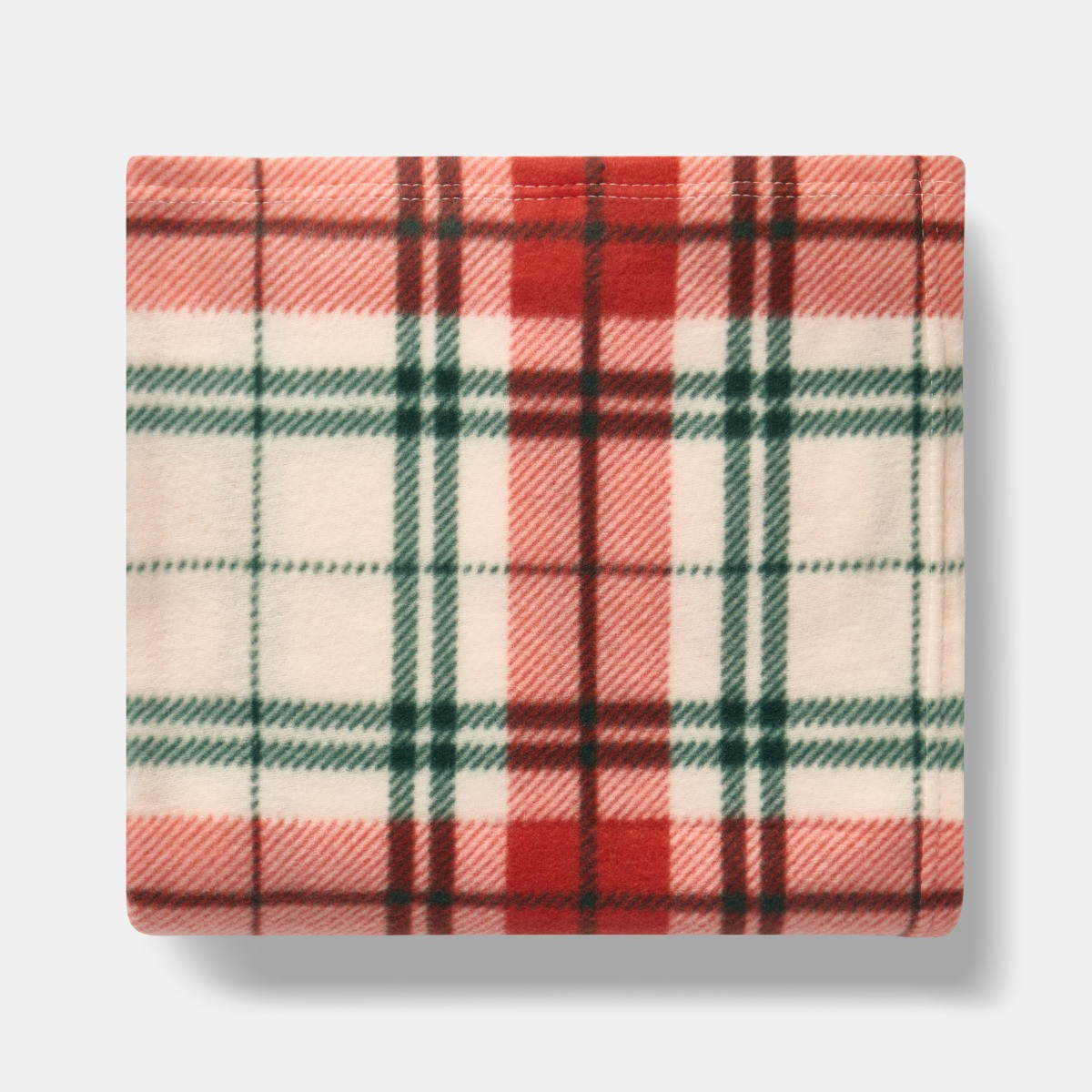 OHS Christmas Check Throw - Red/ White>