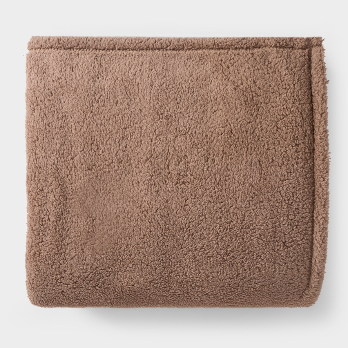 OHS Teddy Fleece Throw, Mocha - 200 x 240cm>