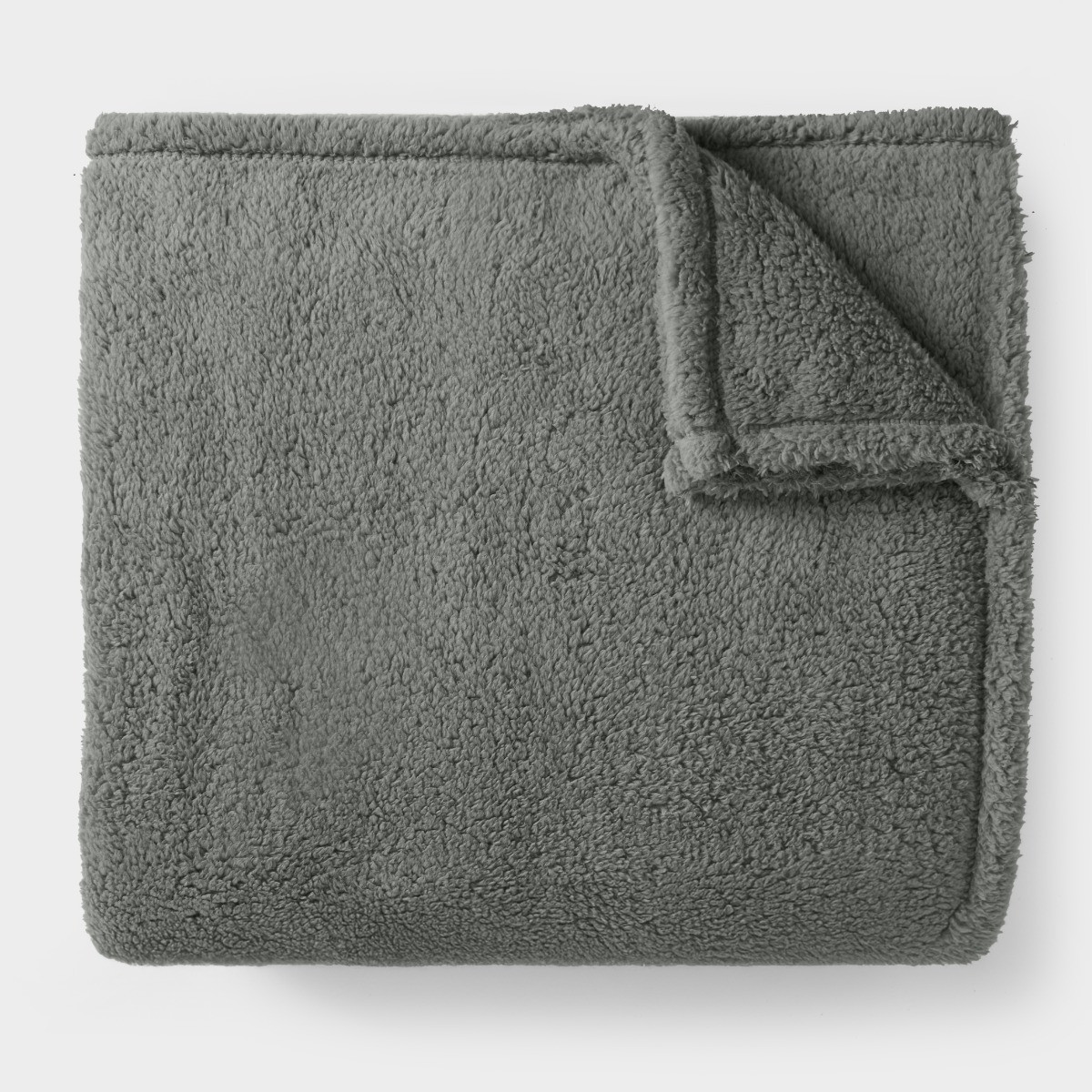 OHS Teddy Fleece Throw - Mid Grey>