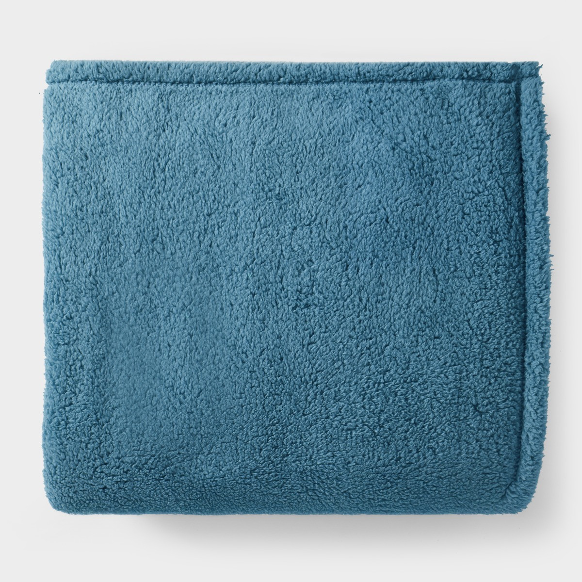 OHS Teddy Fleece Throw, Denim Blue - 125 x 150cm>