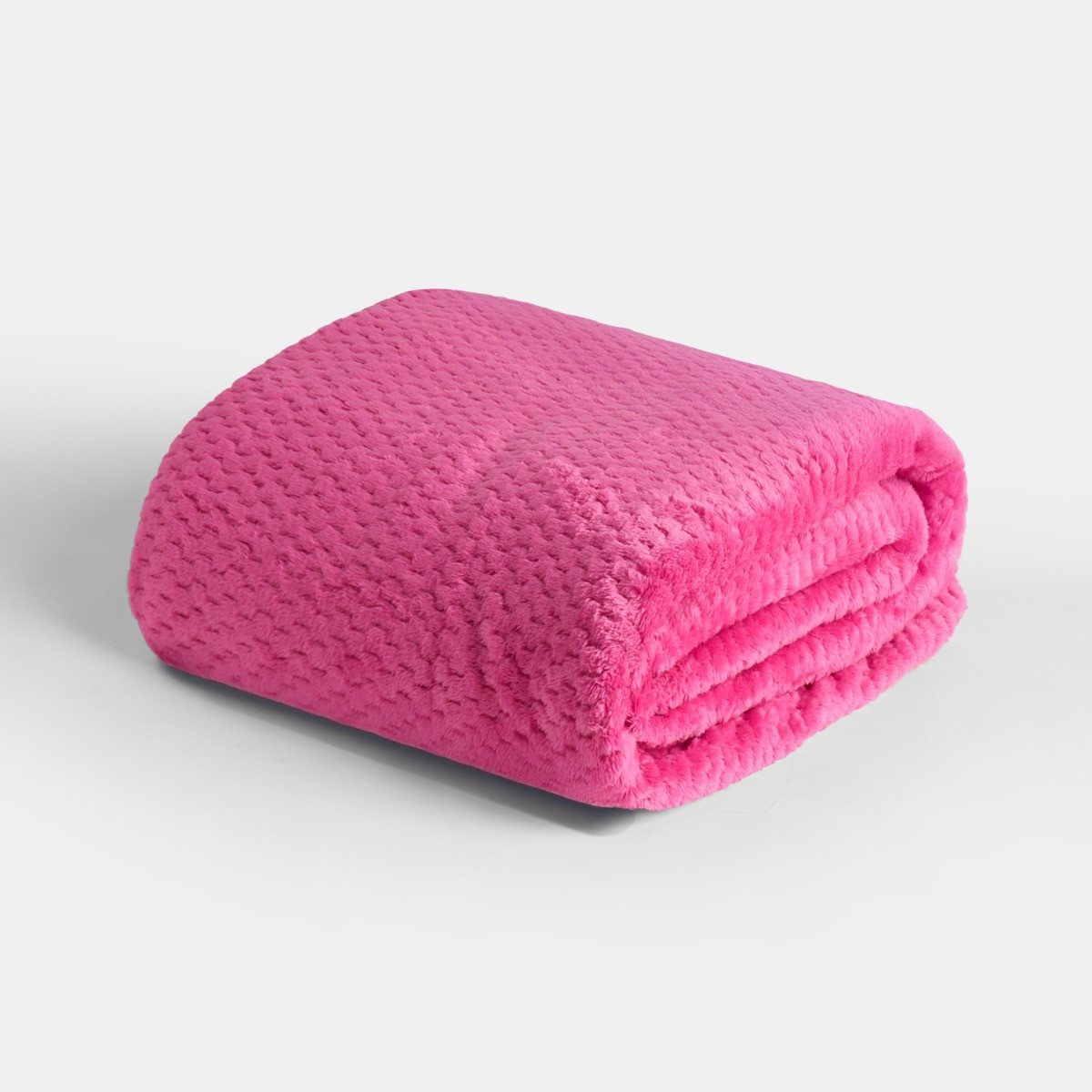 OHS Waffle Fleece Throw, Hot Pink - 200 x 240cm>