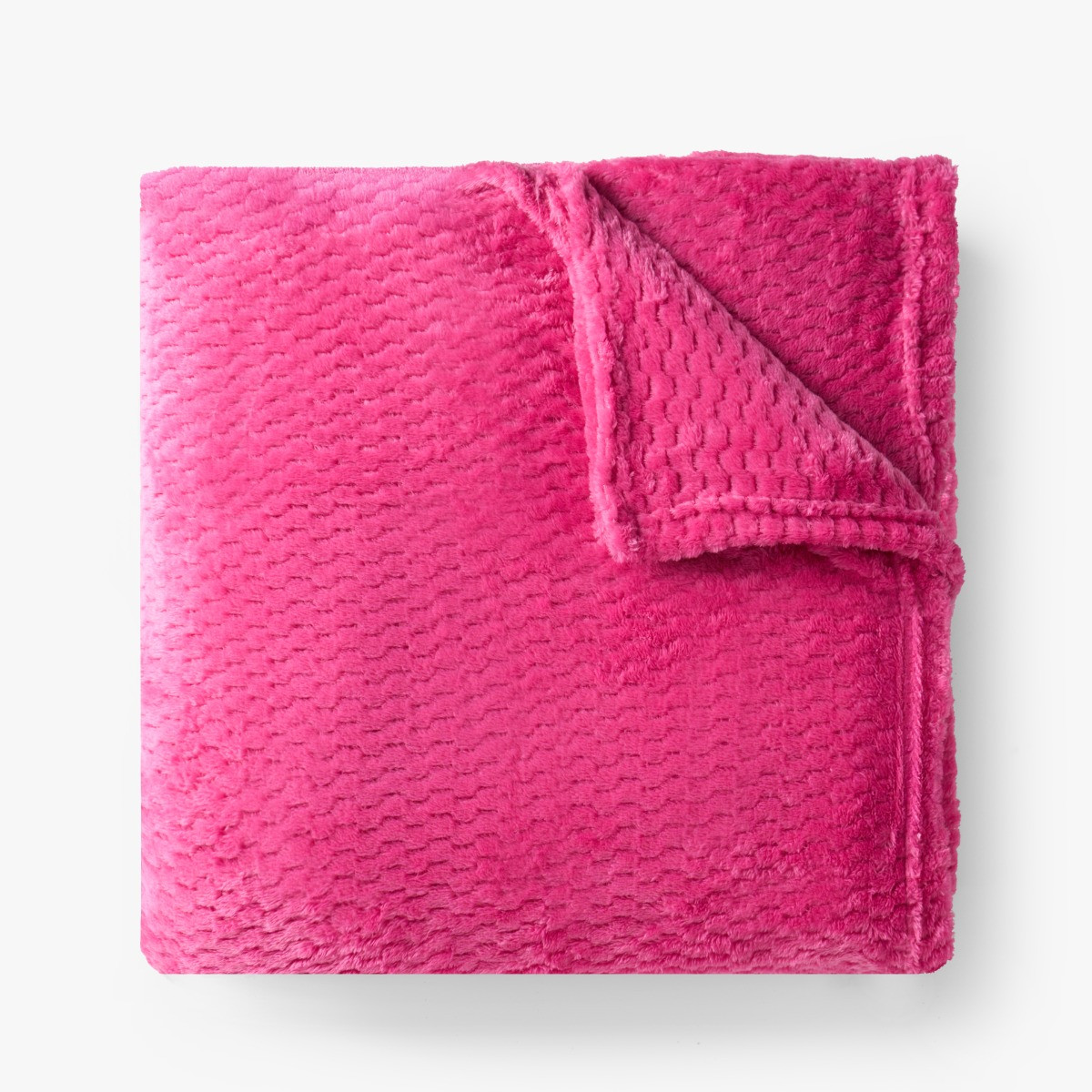 OHS Waffle Fleece Throw, Hot Pink - 200 x 240cm>