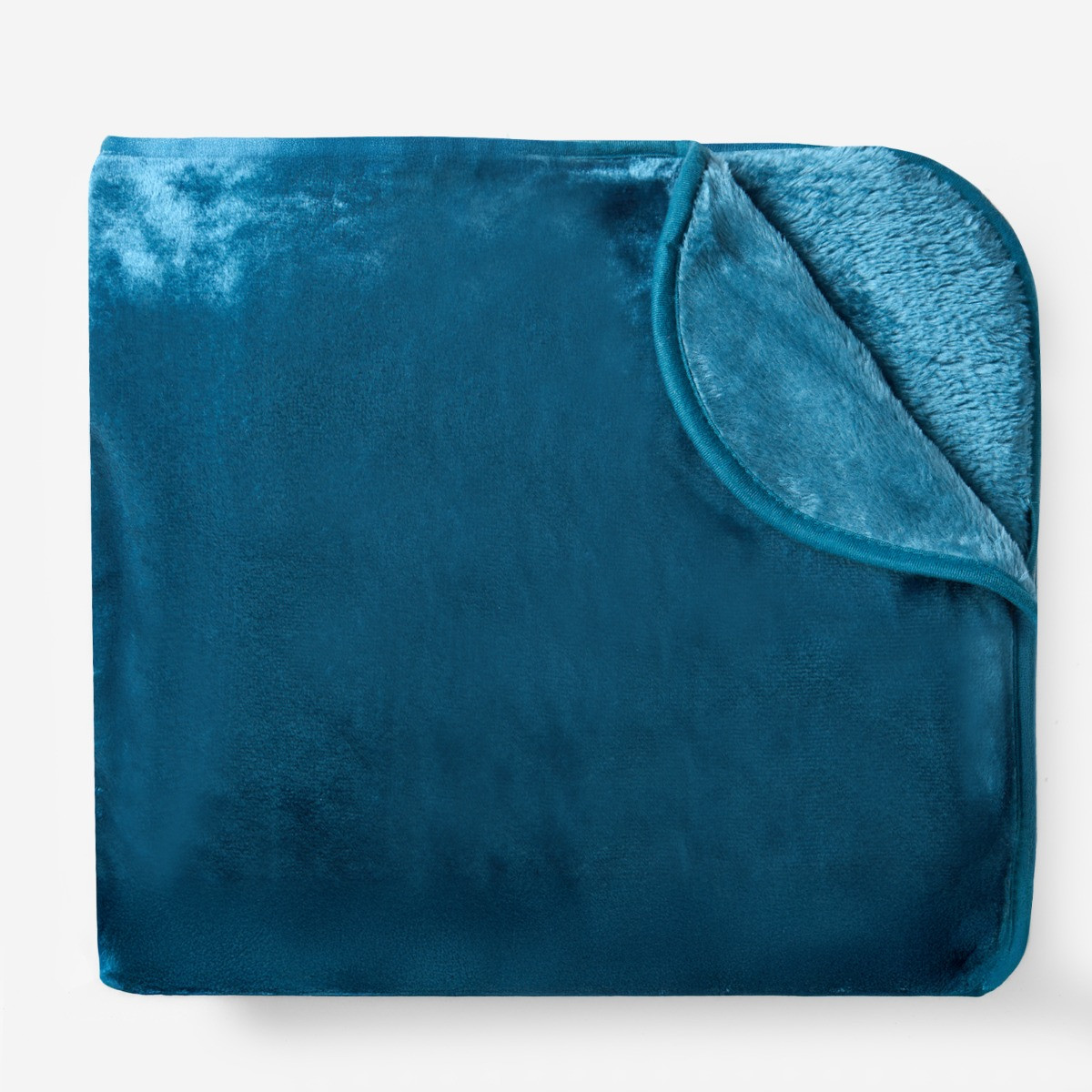 OHS Faux Fur Mink Throw - Teal>