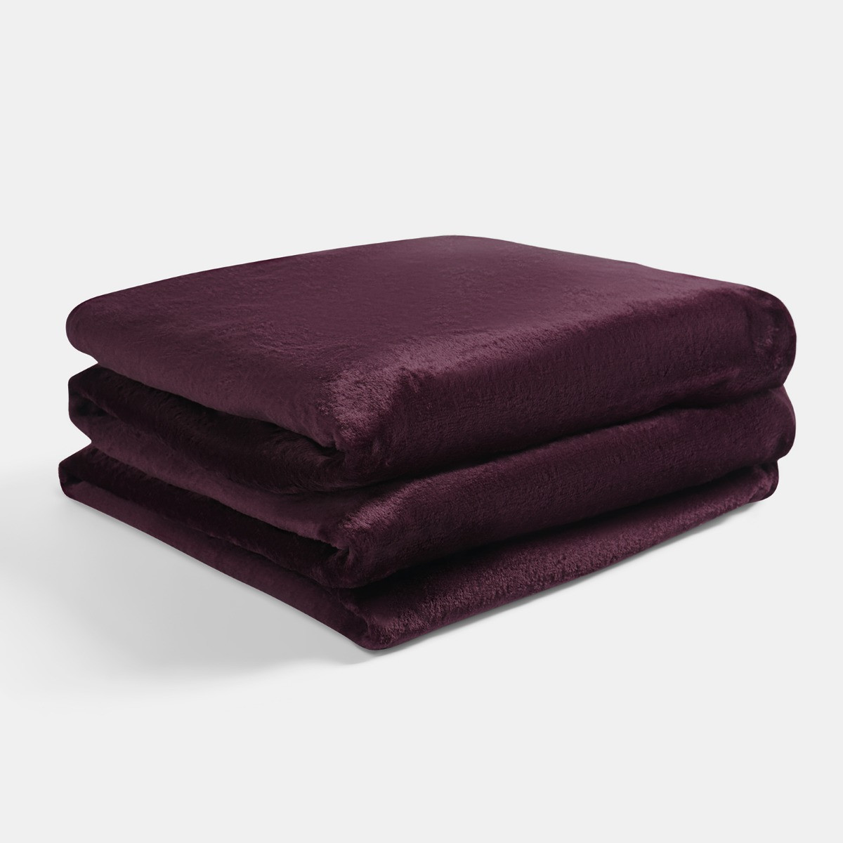 OHS Faux Fur Mink Throw - Burgundy>