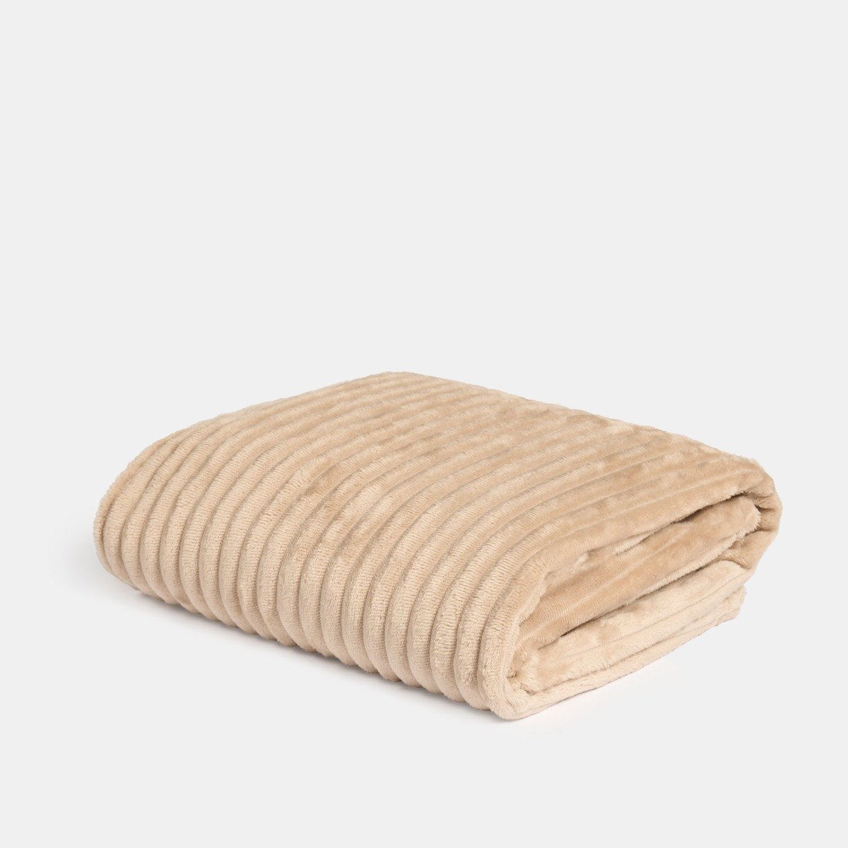 OHS Ribbed Fleece Throw - Natural>