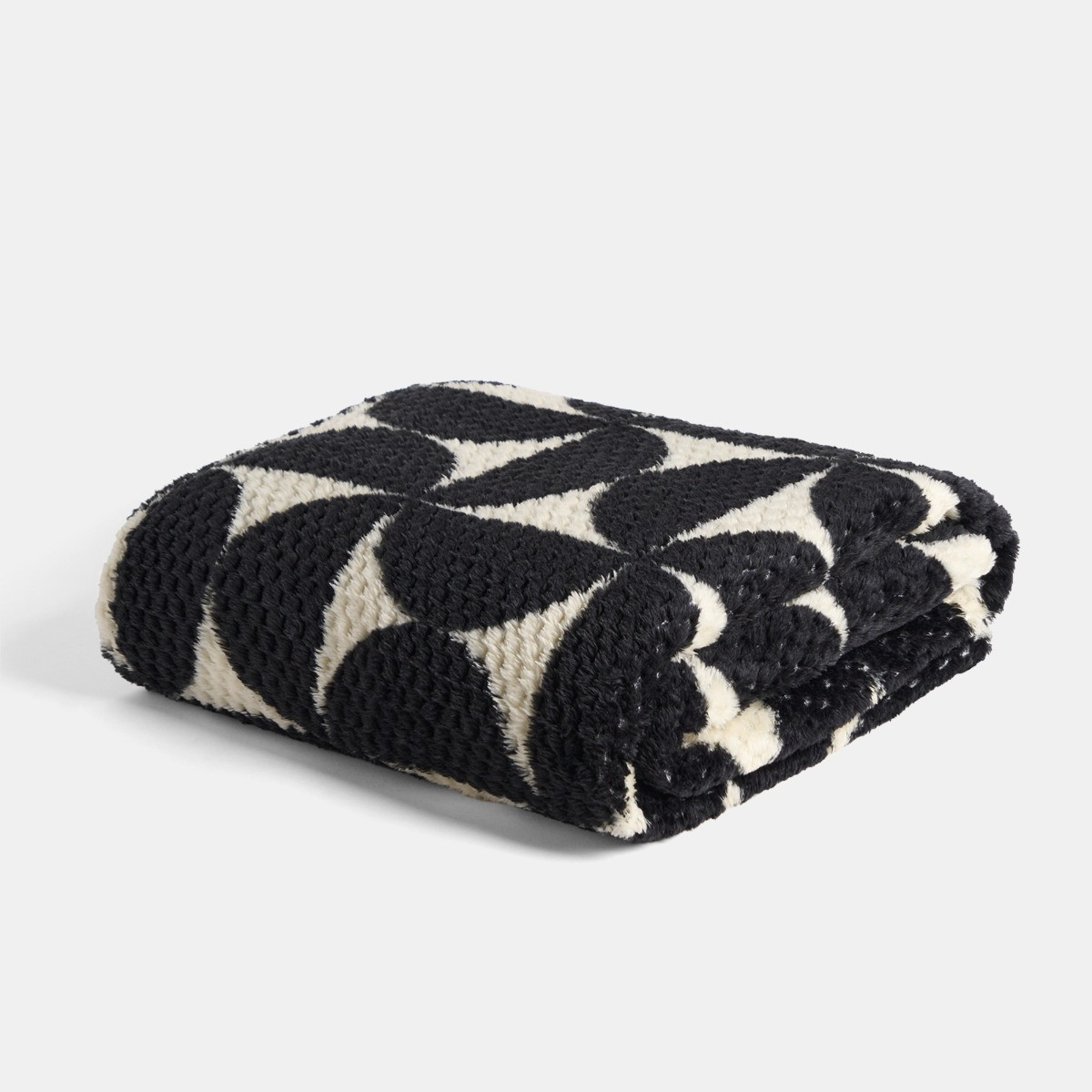 OHS Half-Circle Waffle Fleece Throw - Monochrome>
