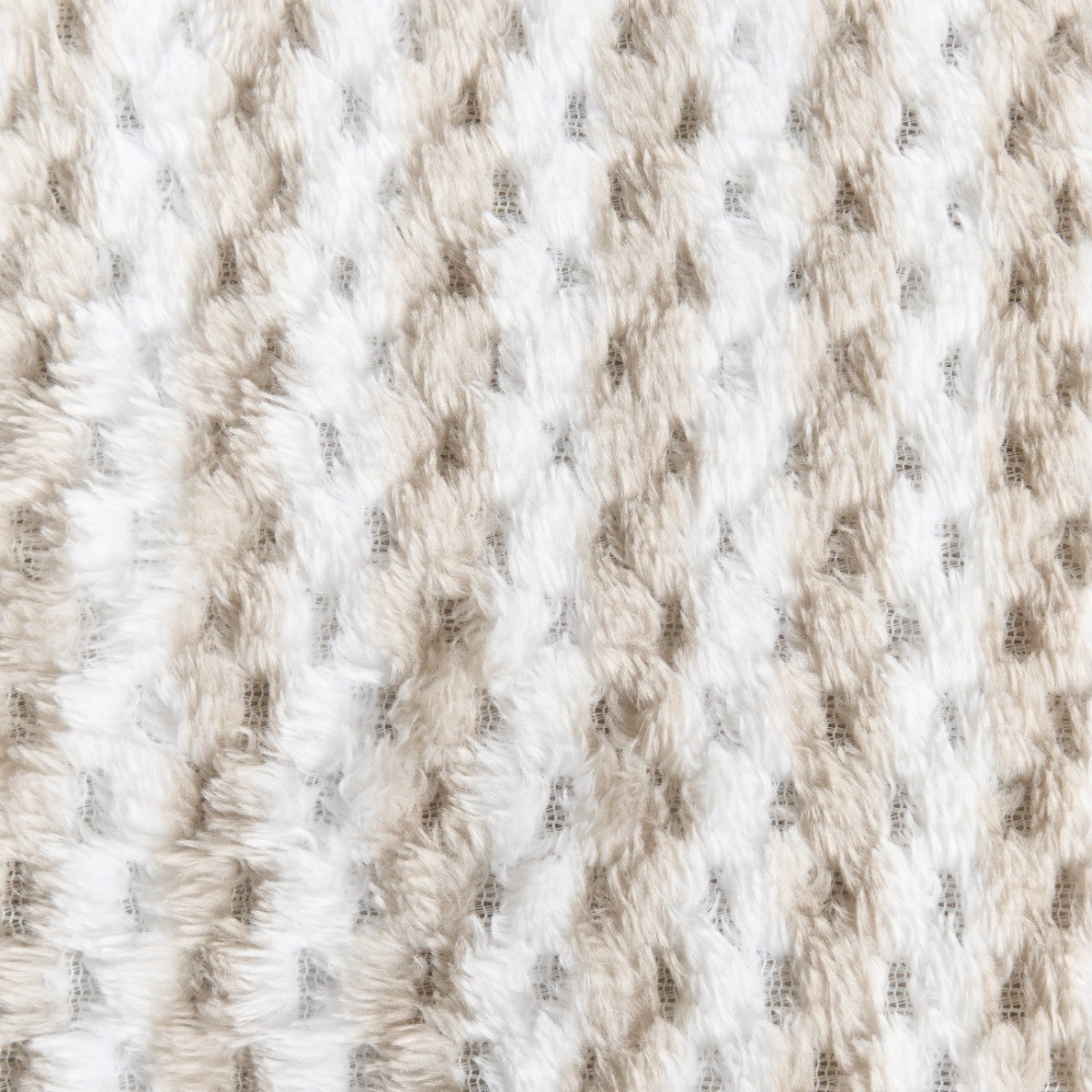 OHS Printed Waffle Fleece Throw - Mink Stripe>